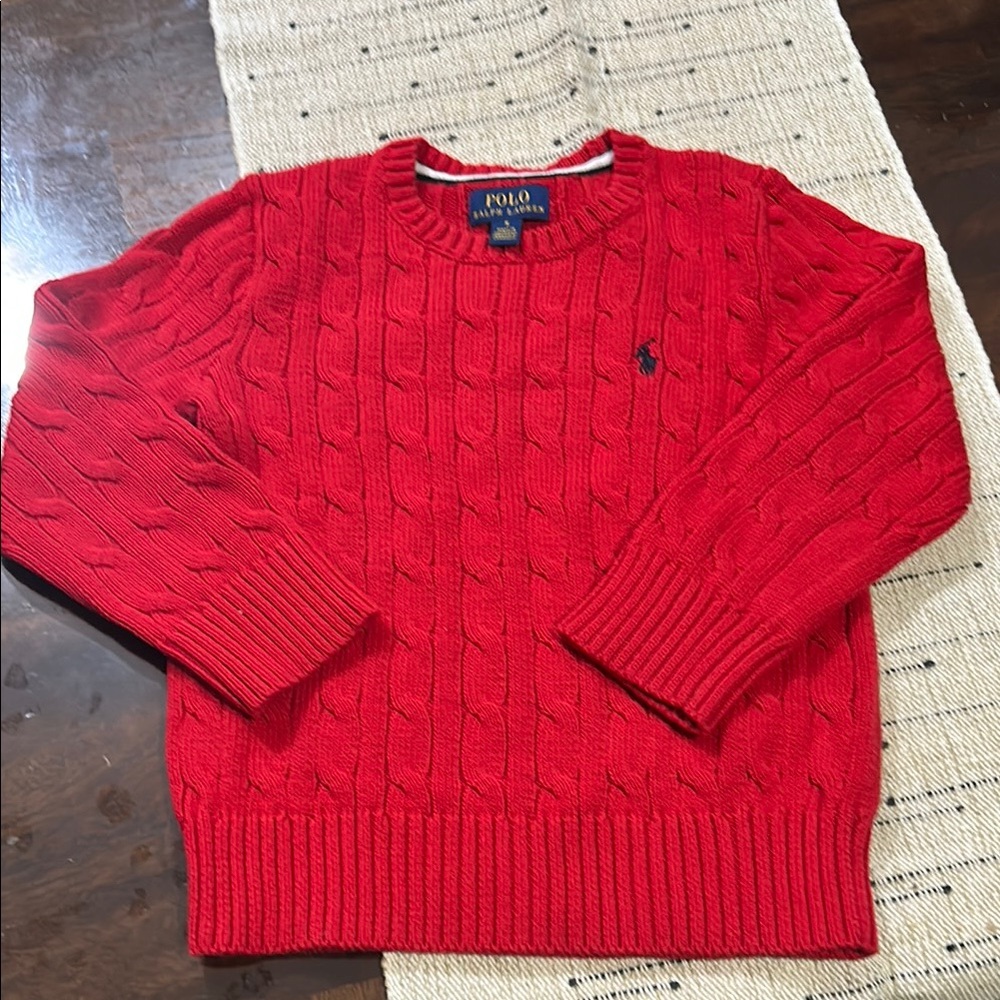 Polo by Ralph Lauren Vibrant Red Crewneck Sweater